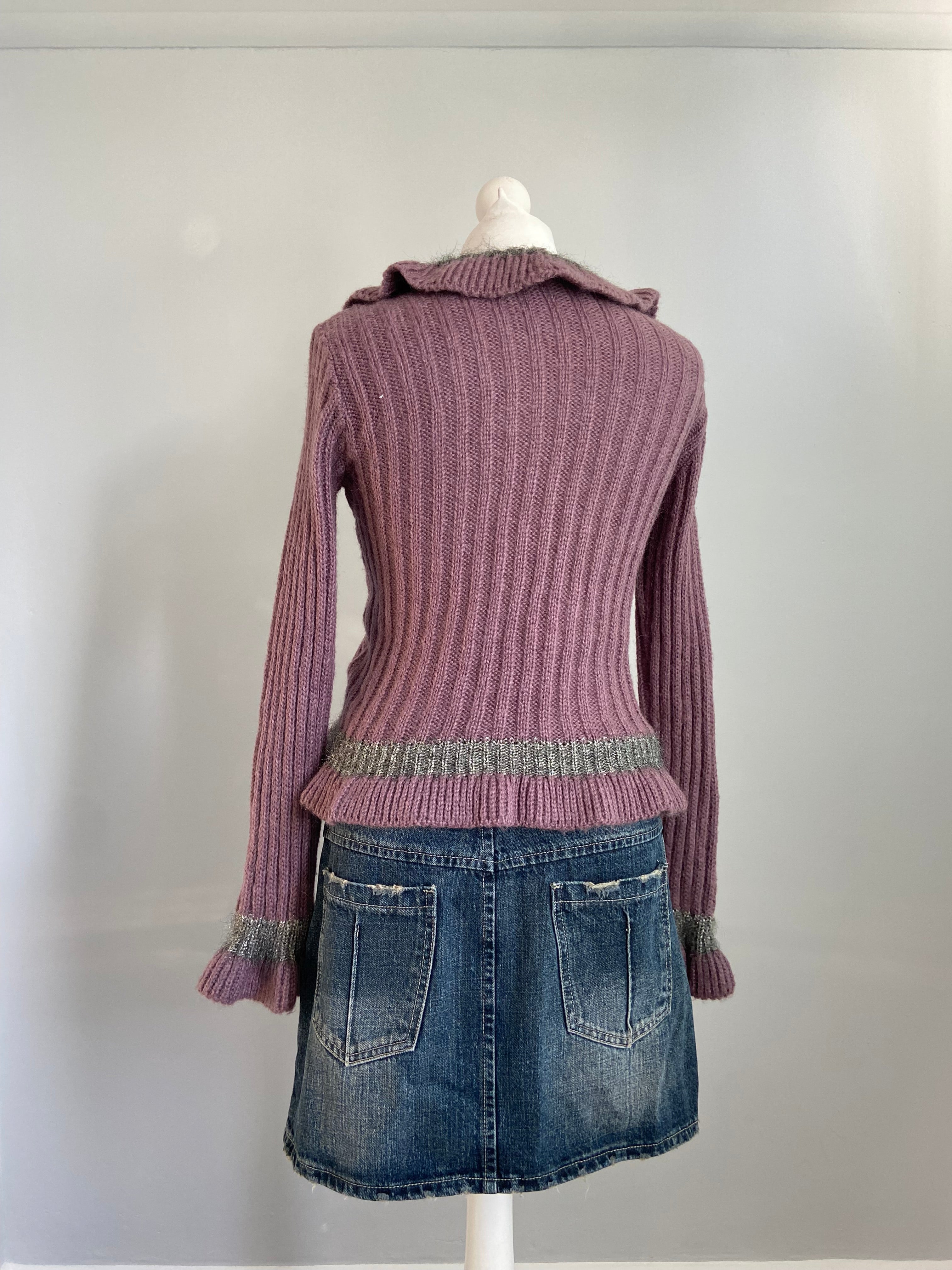 Vintage 00s Tie Front Cardigan- Size S - Funky Cat