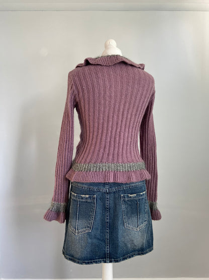 Vintage 00s Tie Front Cardigan- Size S