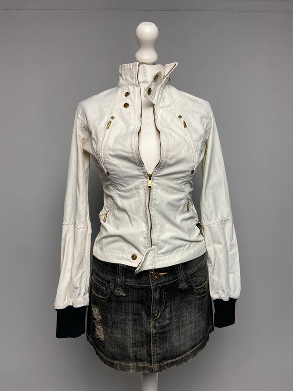 Vintage 00s Racer Jacket - Size XS - Funky Cat