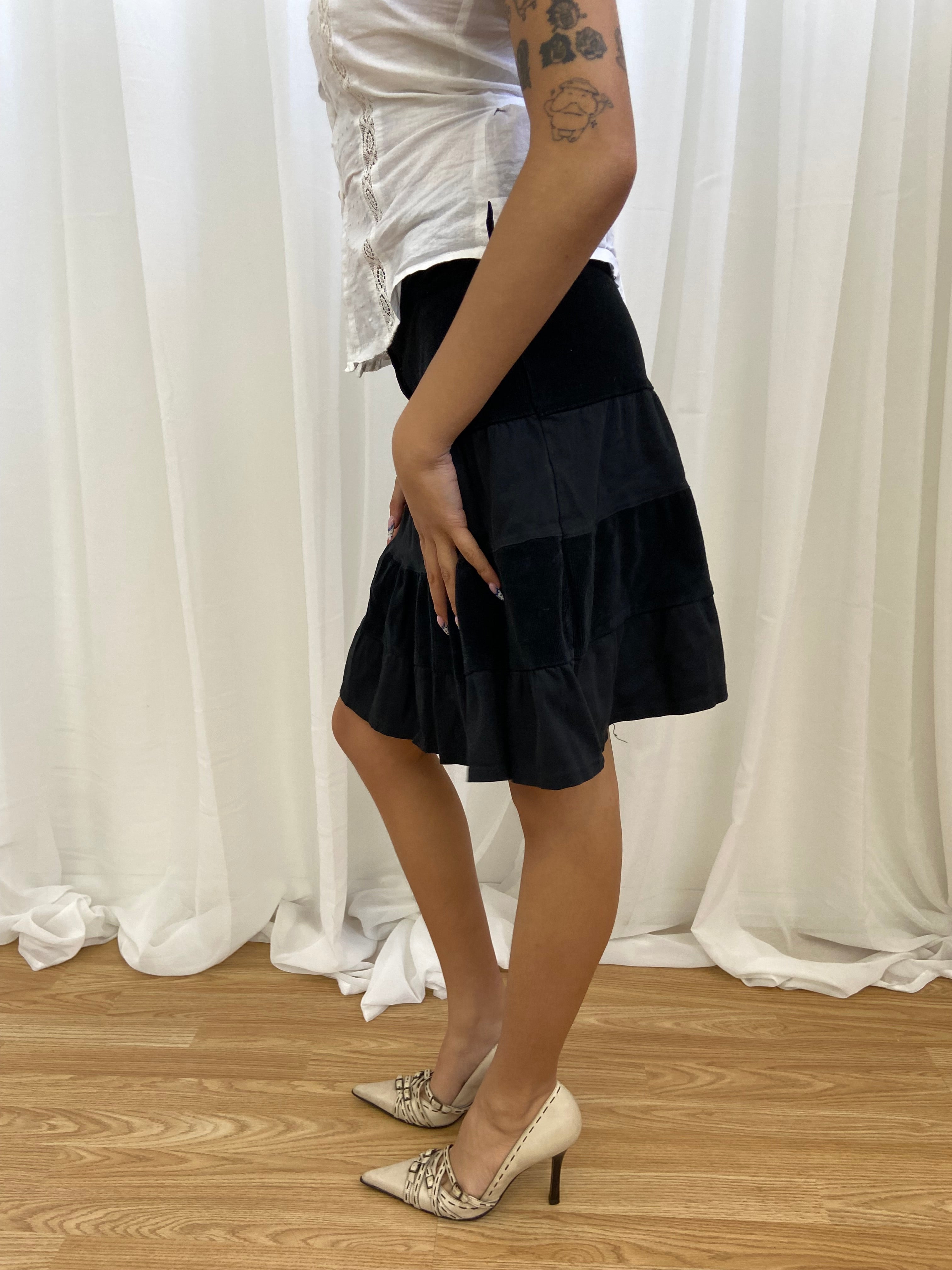 Vintage 00s Tiered Skirt - Size UK 6/8