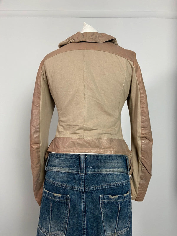 Vintage Deconstructed Leather Jacket - Size S - Funky Cat