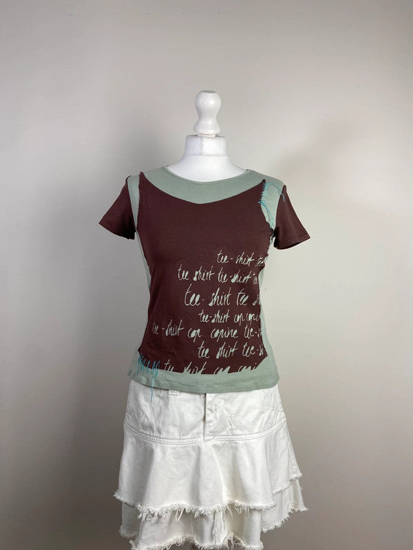 Cop Copine Patchwork T-Shirt - Size M - Funky Cat