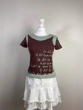 Cop Copine Patchwork T-Shirt - Size M - Funky Cat