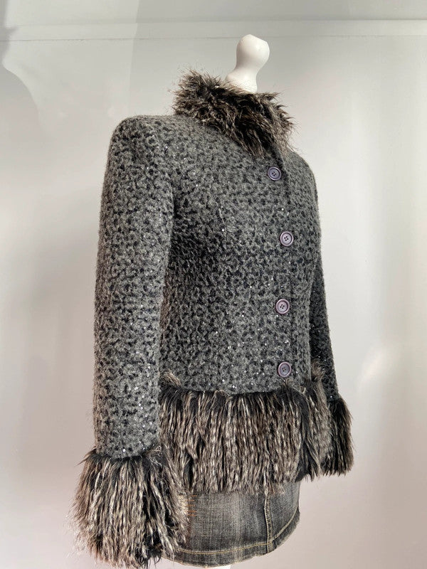 Vintage Mongolian Fur Penny Lane Jacket - Size S - Funky Cat