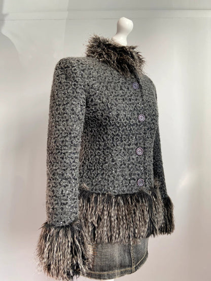 Vintage Mongolian Fur Penny Lane Jacket - Size S - Funky Cat