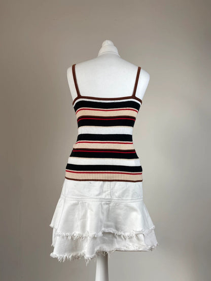 00s Multicoloured Striped Cami - Size S/M