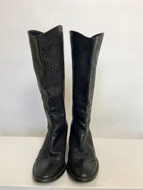 Vintage Boho Cowboy Boots - Size UK 5