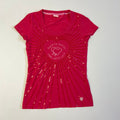 00s Hot Pink Sequin T-Shirt - Size S - Funky Cat