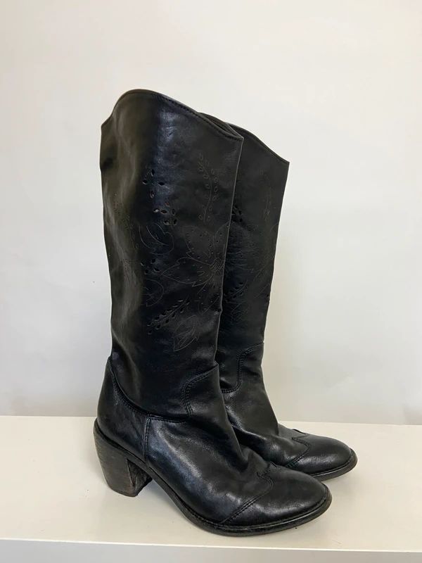 Vintage Boho Cowboy Boots - Size UK 5