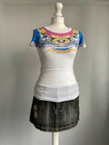 Vintage Moschino Baby Tee - Size S - Funky Cat