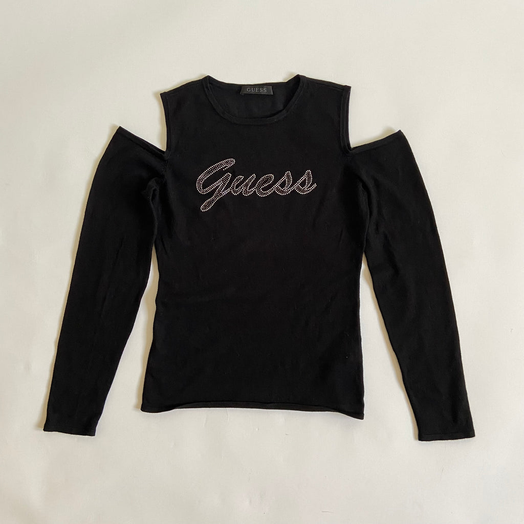 00s Guess Rhinestone Top - SIze M - Funky Cat