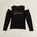 00s Guess Rhinestone Top - SIze M - Funky Cat