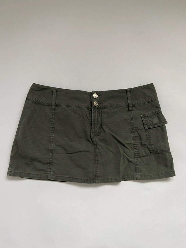 Vintage 00s Cargo Mini Skirt - Waist 33” - Funky Cat