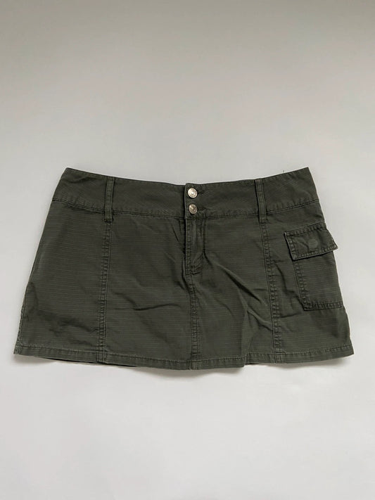 Vintage 00s Cargo Mini Skirt - Waist 33” - Funky Cat