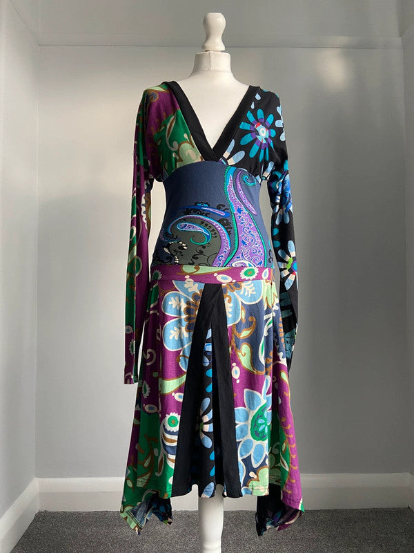 Vintage Desigual Asymmetric Dress - Size XS - Funky Cat