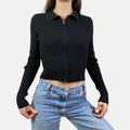 00s Double Zip Jumper - Size XS - Funky Cat