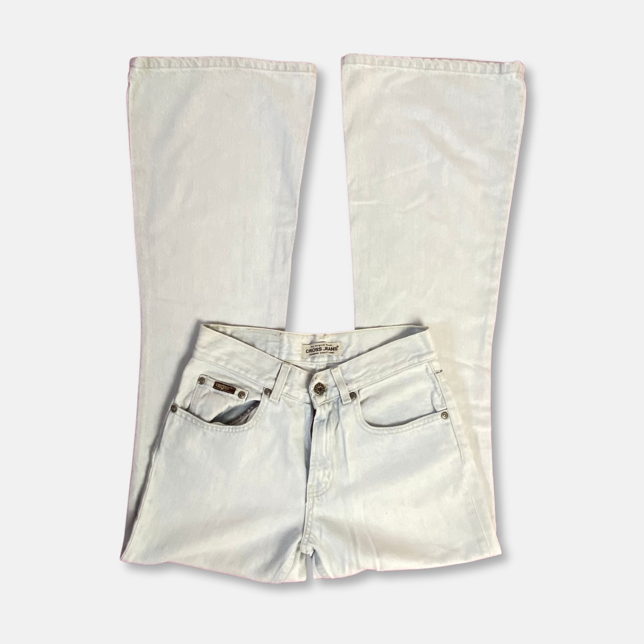 00s Flared Stonewashed Jeans - Size XS - Funky Cat