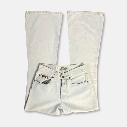 00s Flared Stonewashed Jeans - Size XS