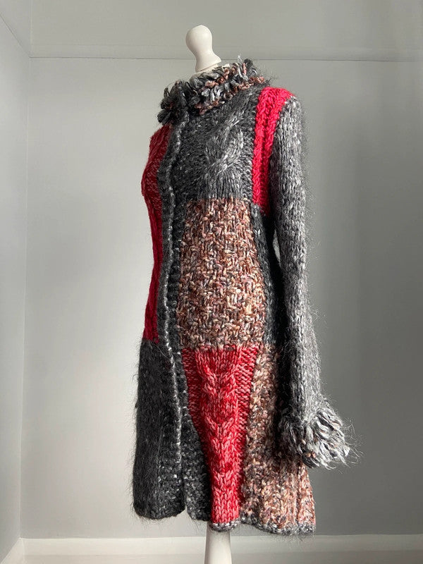 Save The Queen Knitted Maxi Cardigan - Size L - Funky Cat