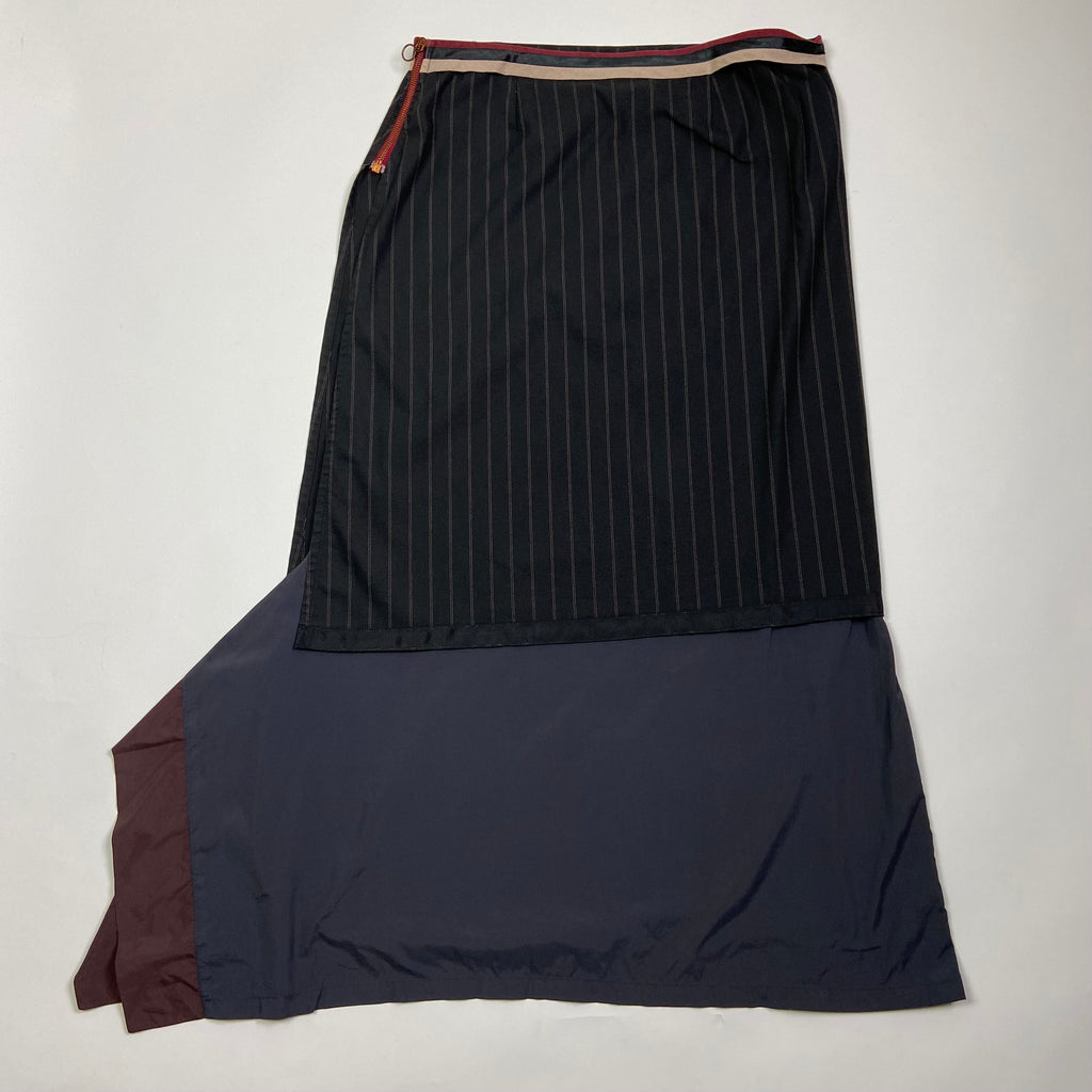 Cop Copine Asymmetric Pinstripe Skirt - Size S - Funky Cat