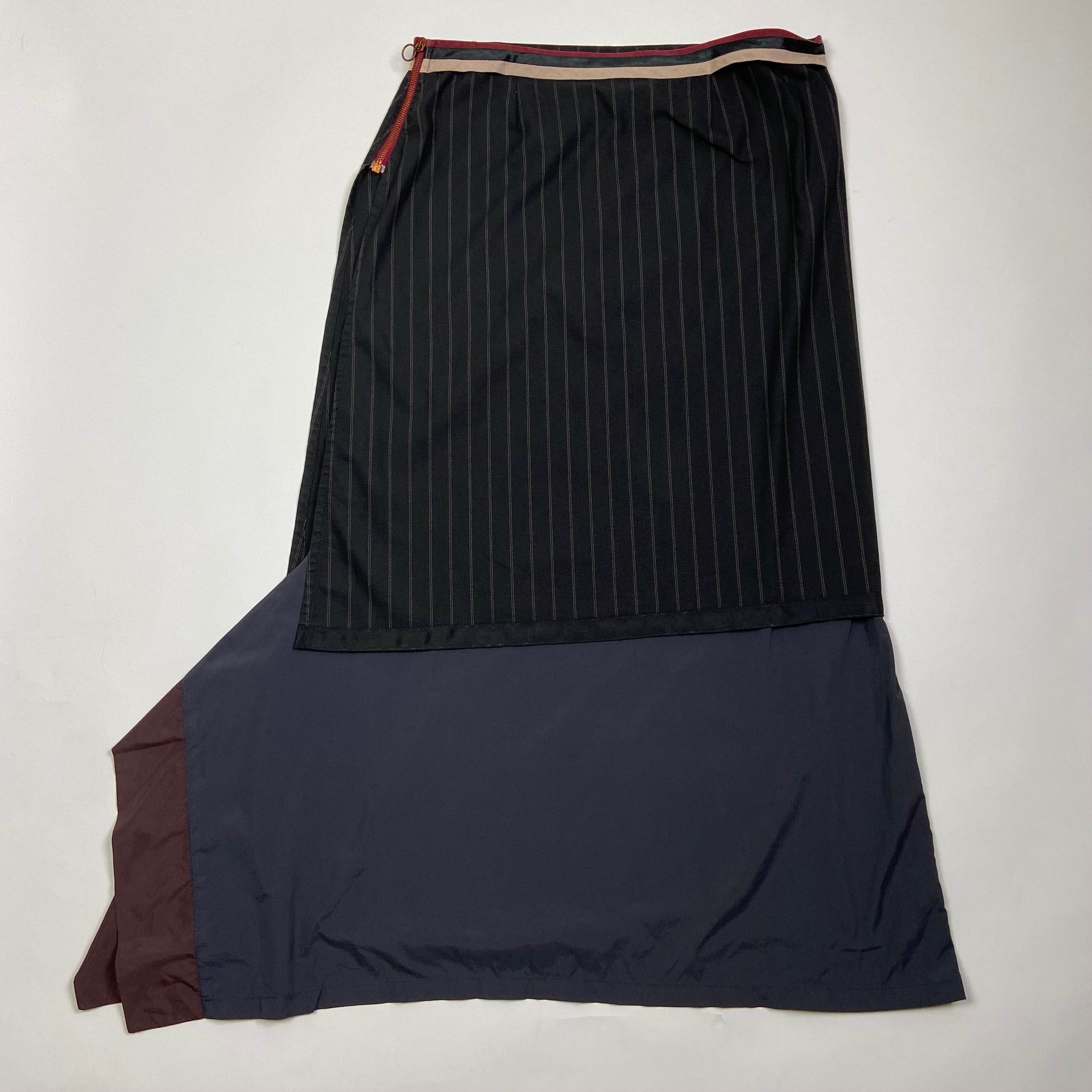 Cop Copine Asymmetric Pinstripe Skirt - Size S - Funky Cat