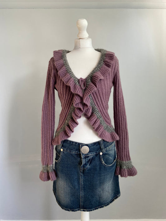 Vintage 00s Tie Front Cardigan- Size S