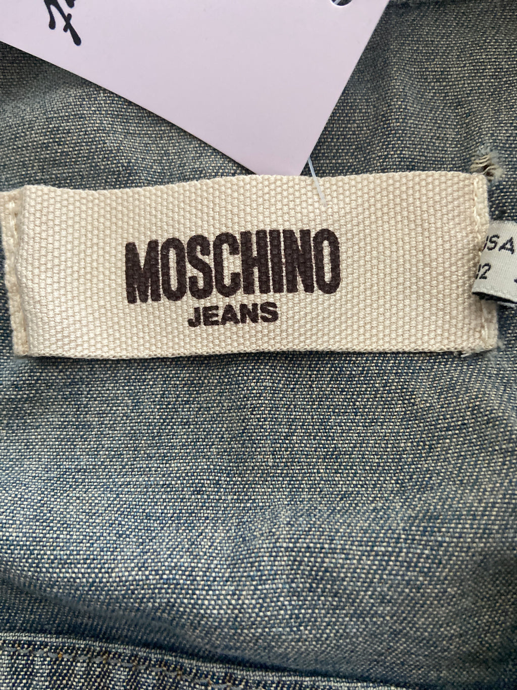 Moschino Zip Up Denim Jacket - Size M