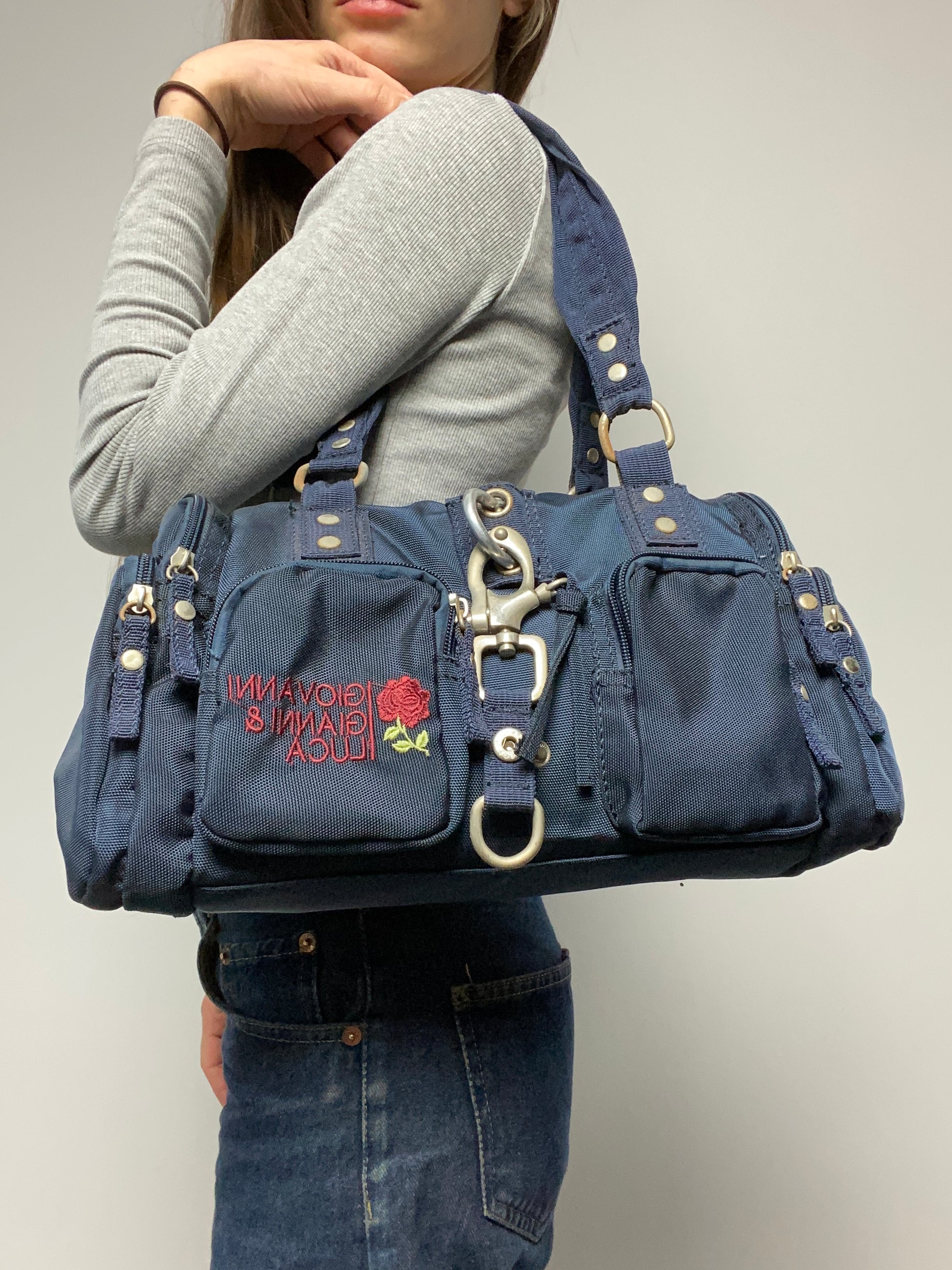 Vintage 00s Utility Buckle Bag - Funky Cat