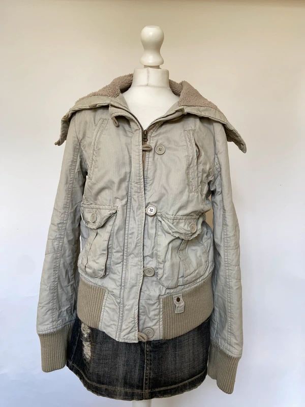 Vintage 00s Bomber Jacket - Size L - Funky Cat