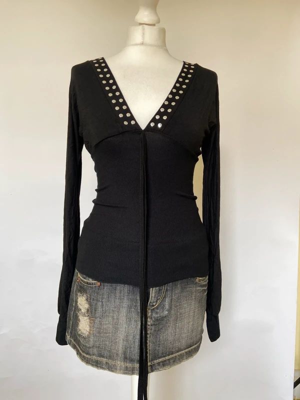 Vintage 00s Studded Top - Size S