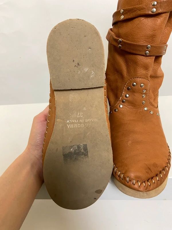 Vintage Studded Buckle Boots - Size 4 - Funky Cat