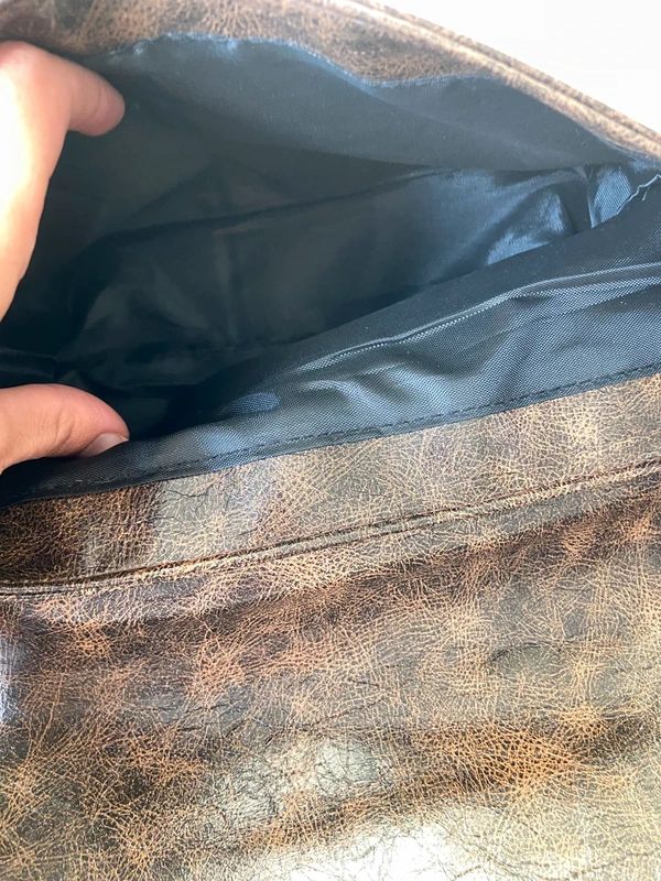 Vintage Leather Buckle Mini Bag - Funky Cat