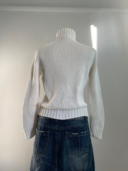 Vintage 00s Argyle Knit Jumper - Size S