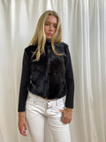 Vintage 00s Faux Fur Jacket - Size S - Funky Cat