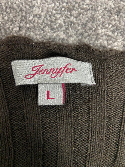 Vintage 00s Belted Ribbed Top - Size S/M