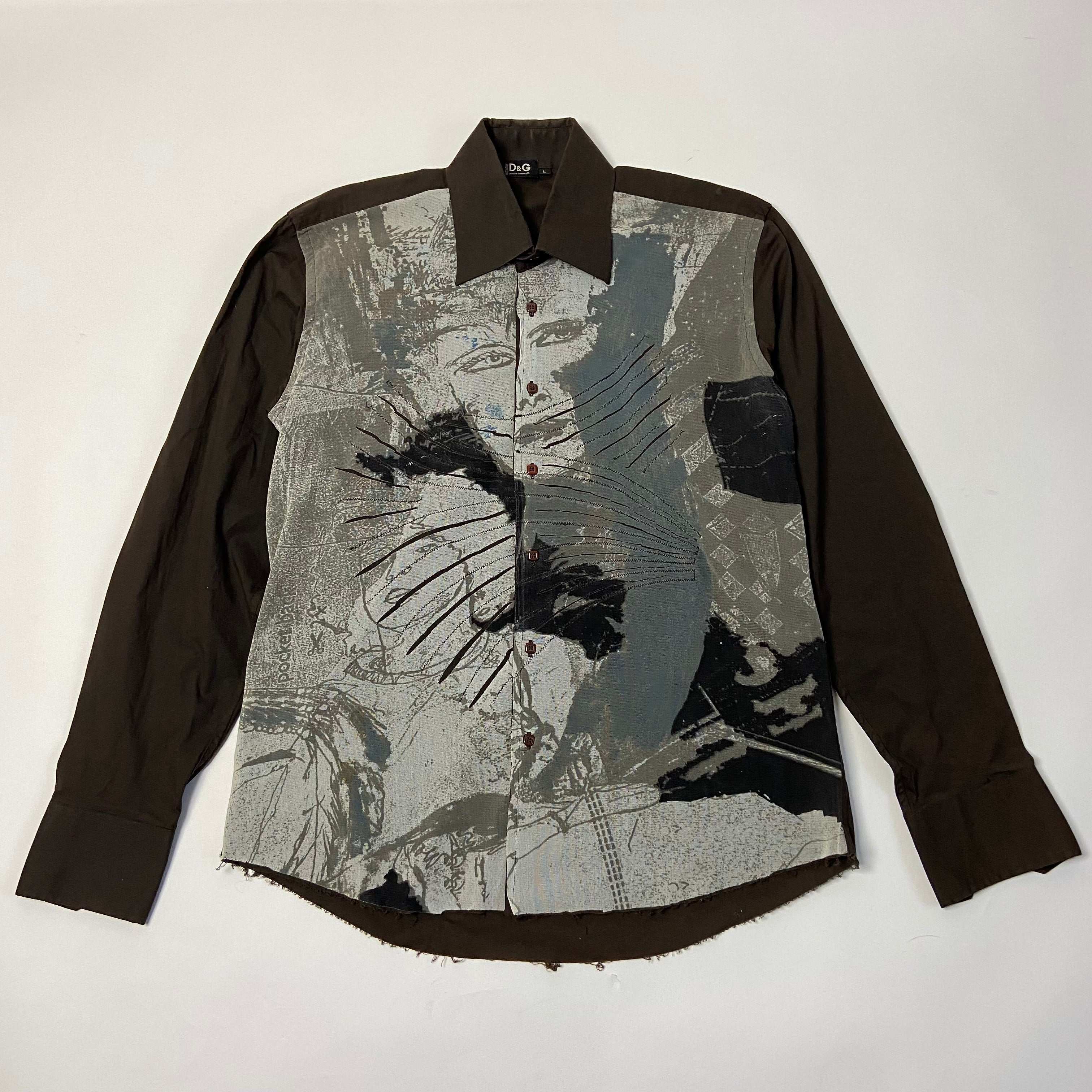Dolce & Gabbana Men’s Graphic Shirt - Size L - Funky Cat