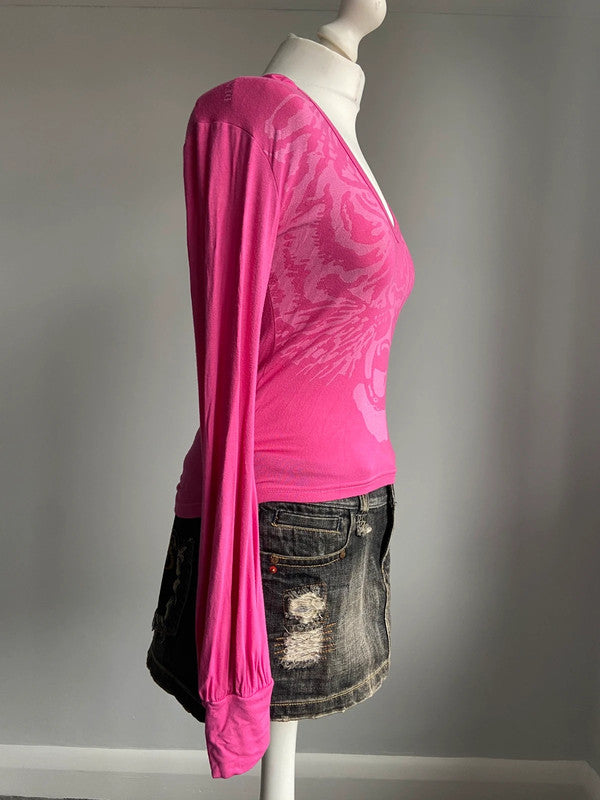 Vintage 00s Tiger Print Top - Size S/M