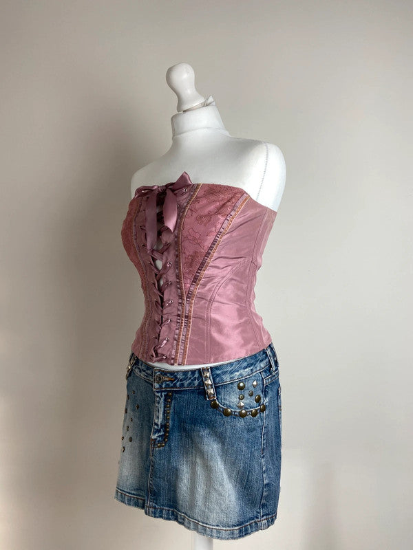 00s Lace Bustier Top - Size S - Funky Cat