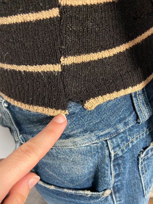 Vintage 00s Striped Top - Size XS