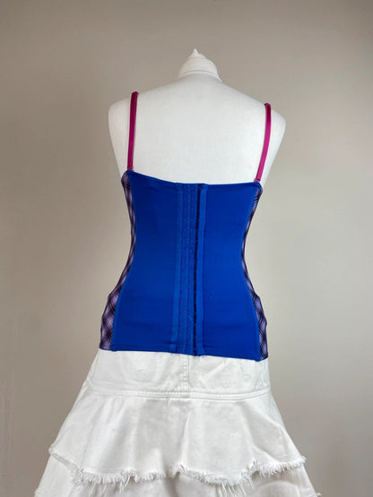 00s Checkered Corset Top - Size XS/S