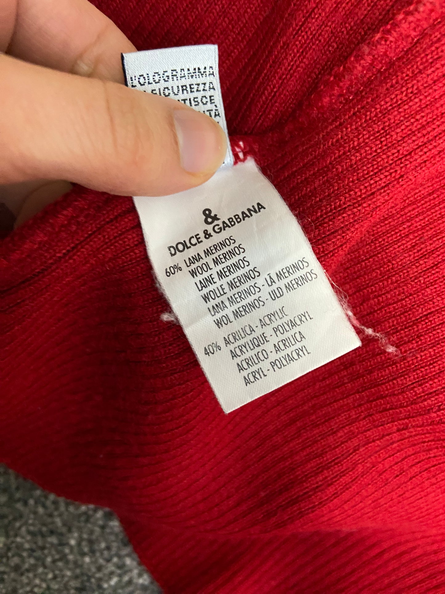 D&G Zip Up Jumper - Size S