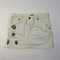 00s White Denim Mini Skirt - Size S/M - Funky Cat