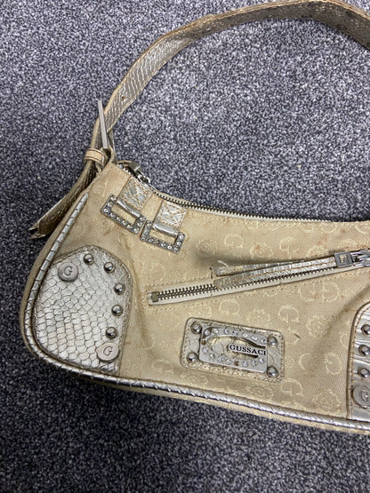 Vintage 00s Rhinestone Shoulder Bag - Funky Cat