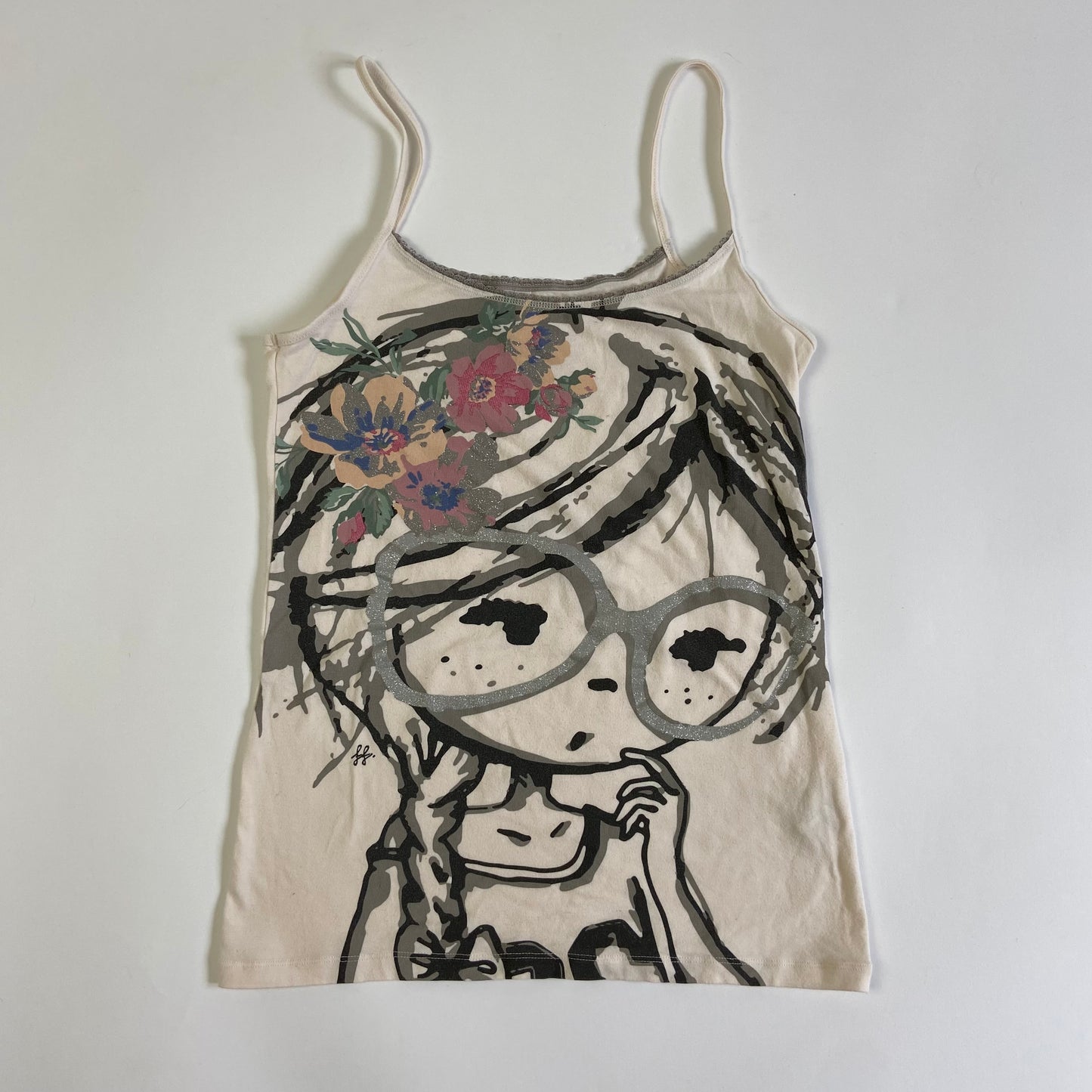 00s Graphic Printed Cami - Size S