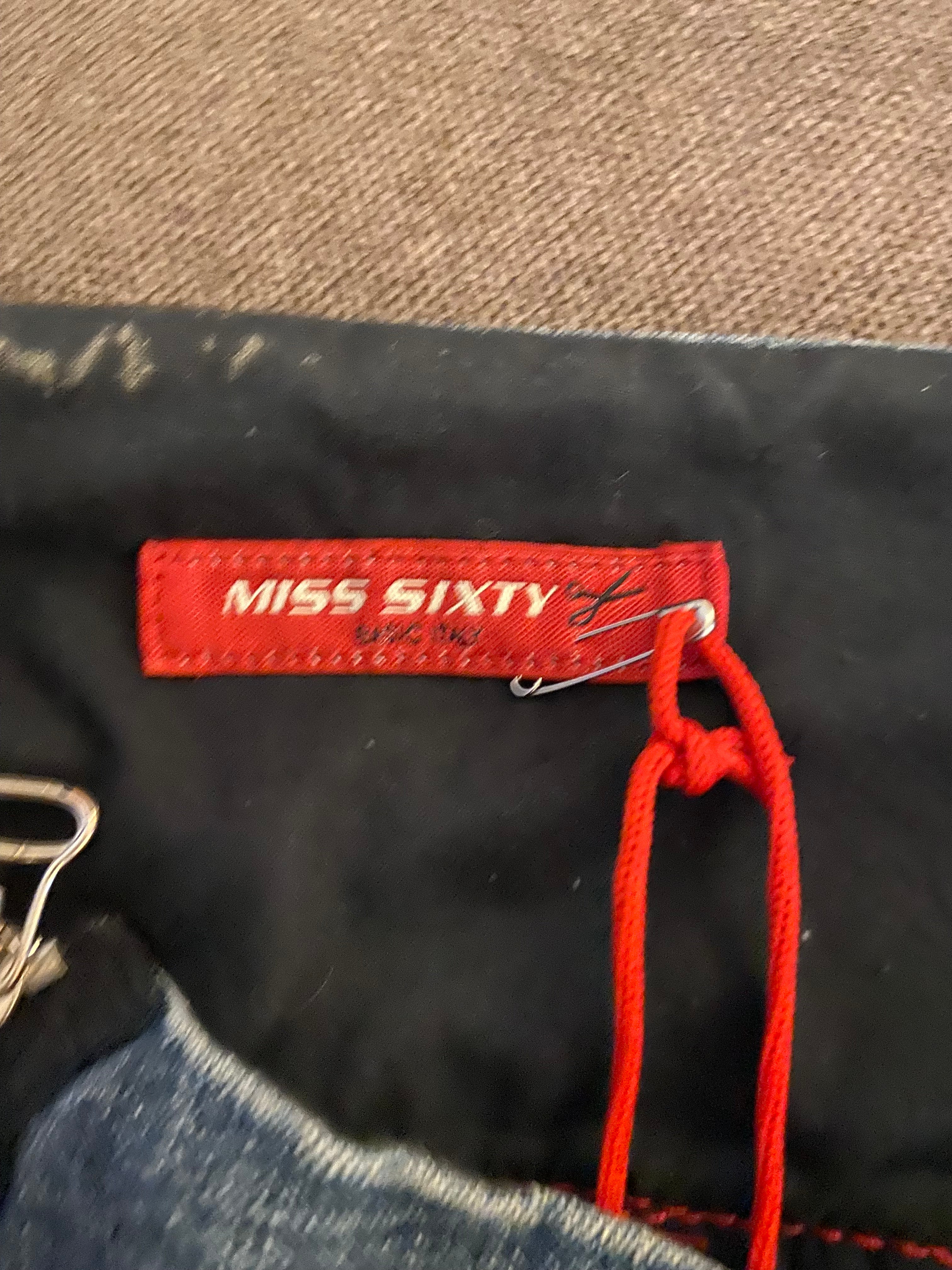 Miss Sixty Denim Mini Skirt - Size UK 8/10