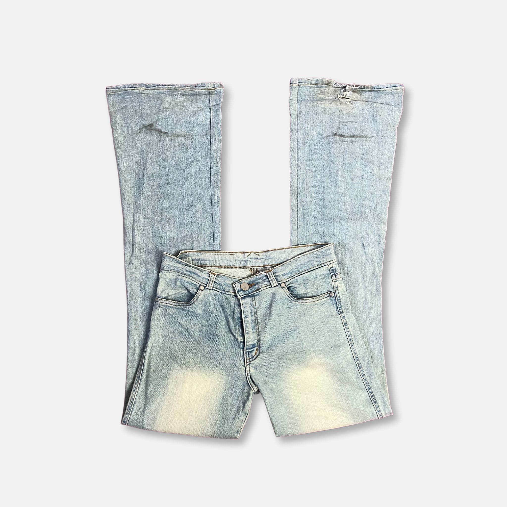 00s Low Rise Flared Jeans - Size S - Funky Cat