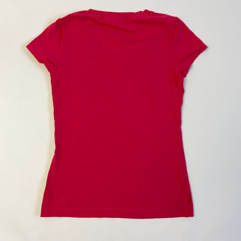 00s Hot Pink Sequin T-Shirt - Size S - Funky Cat