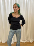 Cop Copine Ribbed Top - Size S