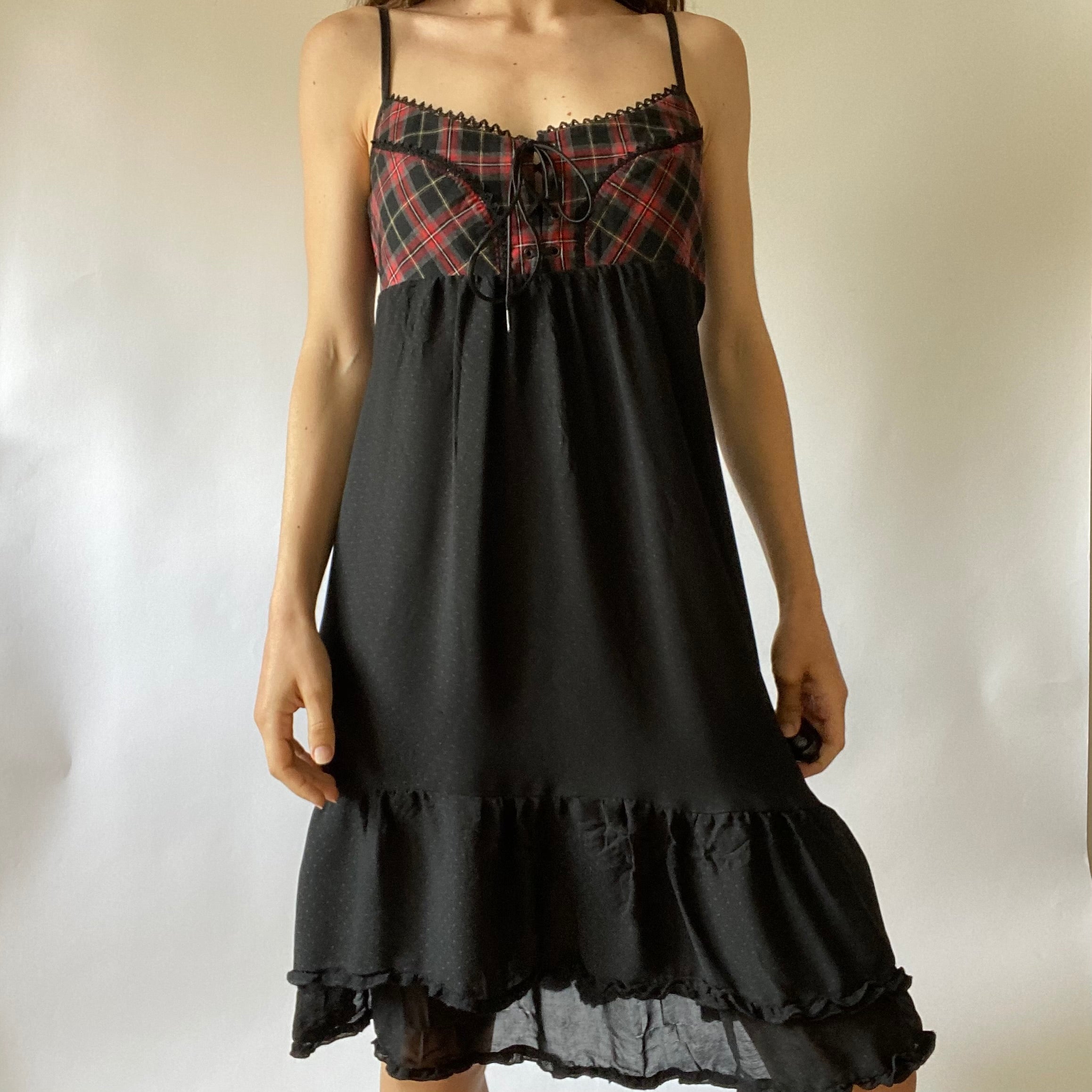 Cop Copine Asymmetric Lace Up Dress - Size L - Funky Cat