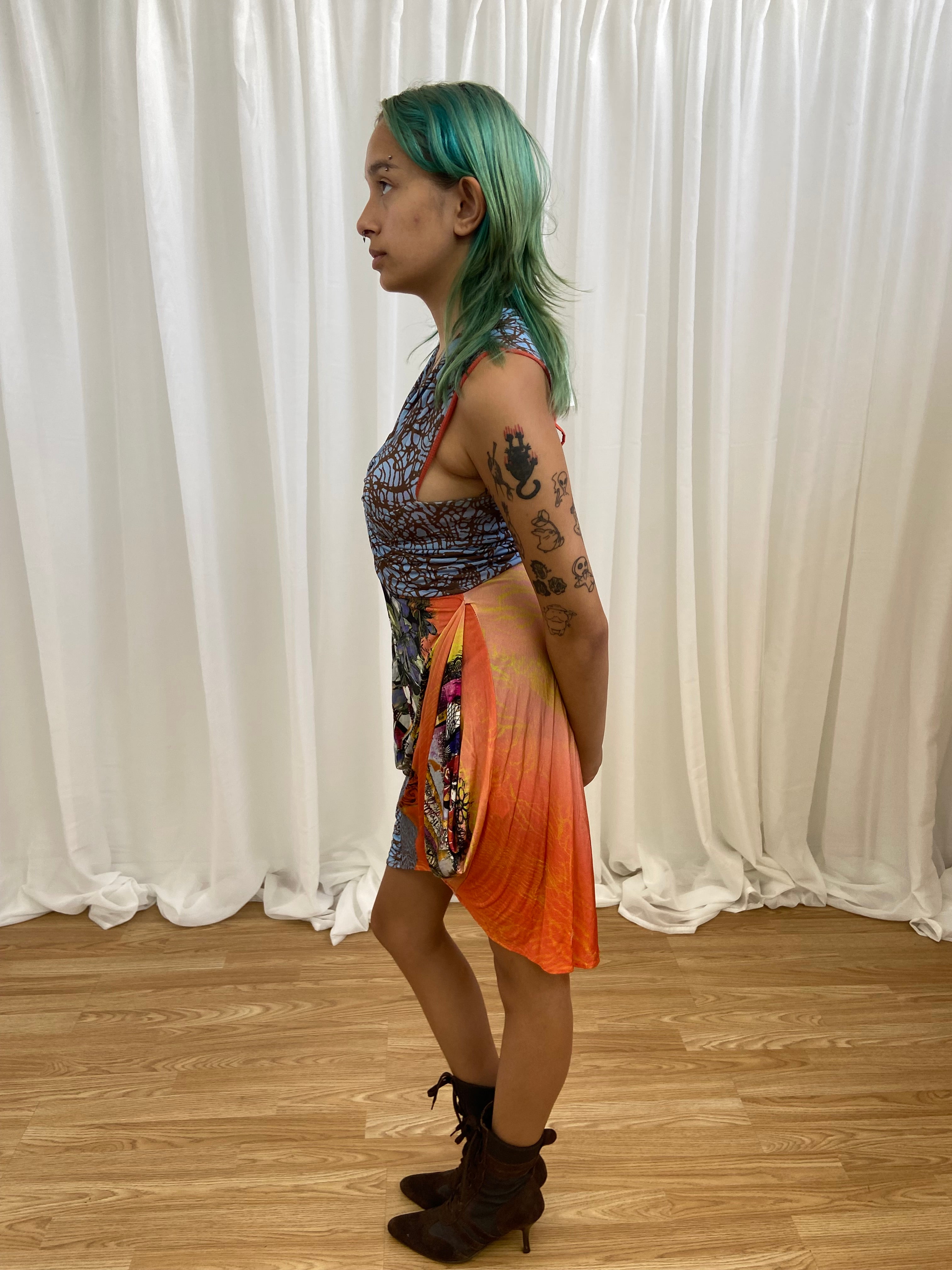 Save The Queen Funky Print Dress - Size XS/S